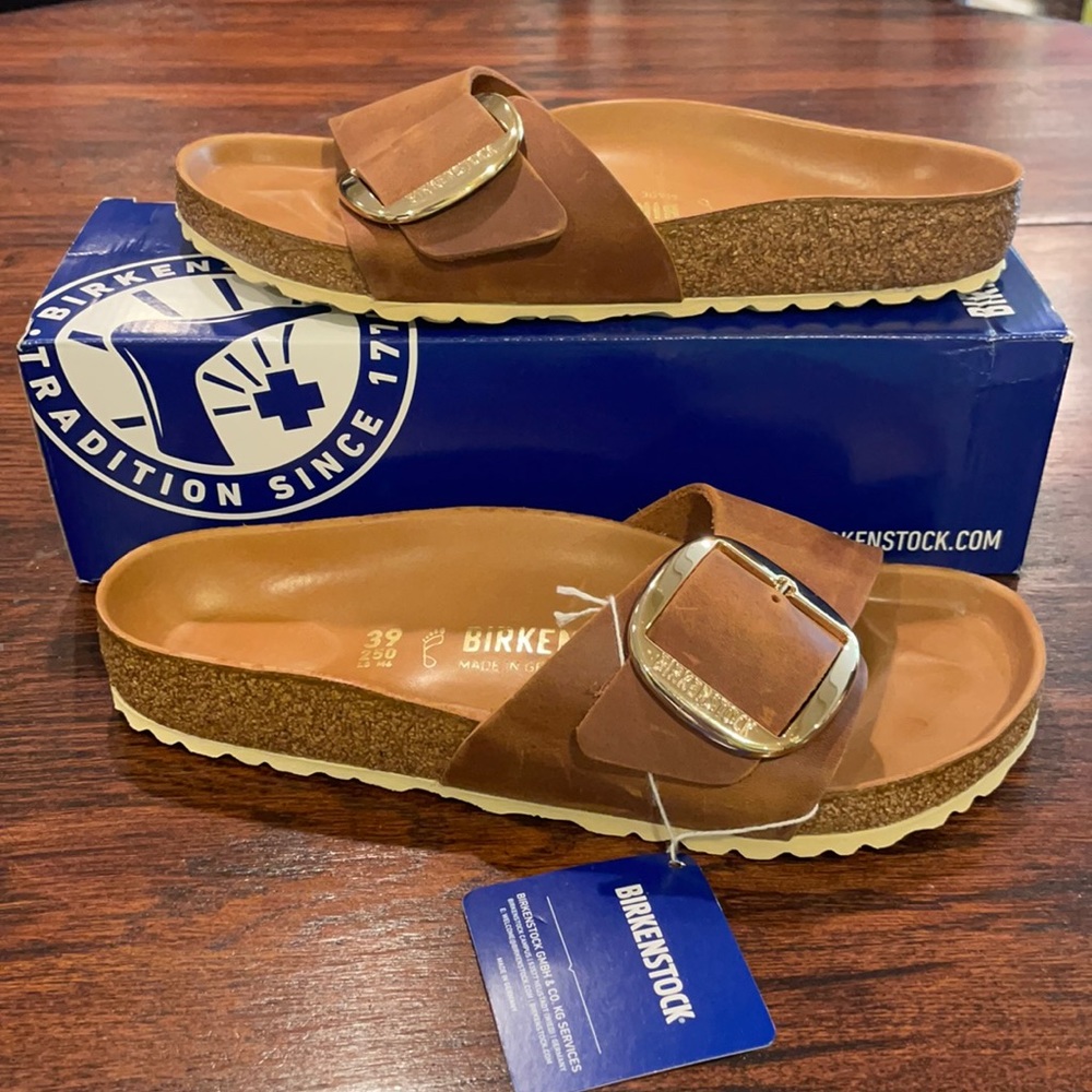 Birkenstock Madrid Big Buckle Cognac asst